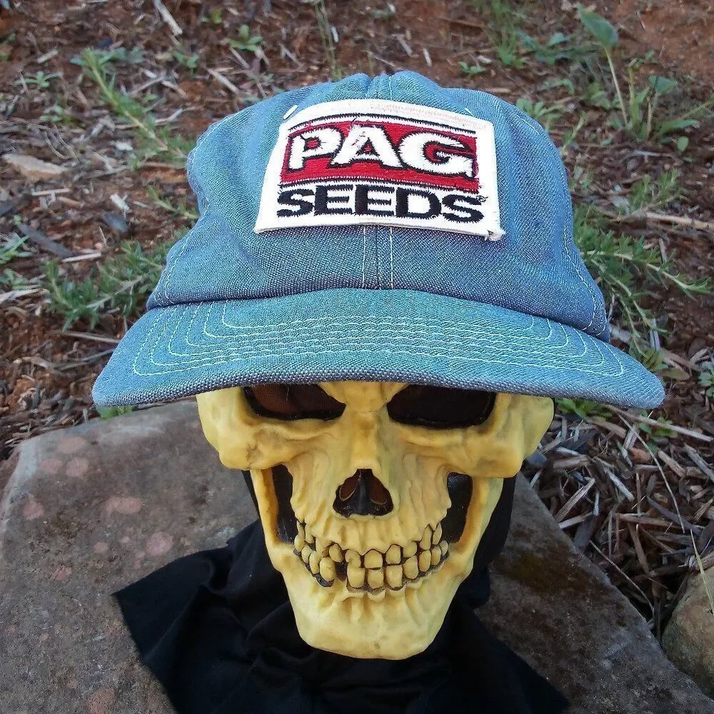 Vintage Swingster PAG Seeds Denim Snap Back Hat